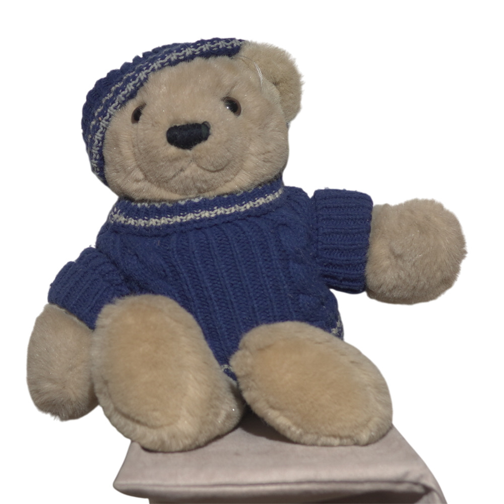 VTG Carousel By Guy Plush Teddy Bear blue sweater hat 1985 Rare Collectible